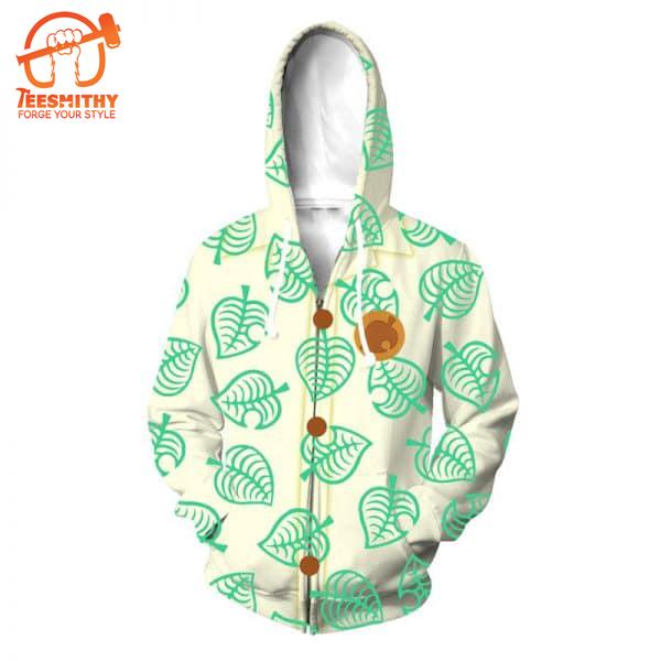 Game ed Animal Crossing Zipper Sweatshirt All Over Print Hoodie