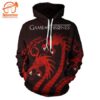 Game Of Thrones House Targaryen “Fire And Blood” All Over Print Hoodie