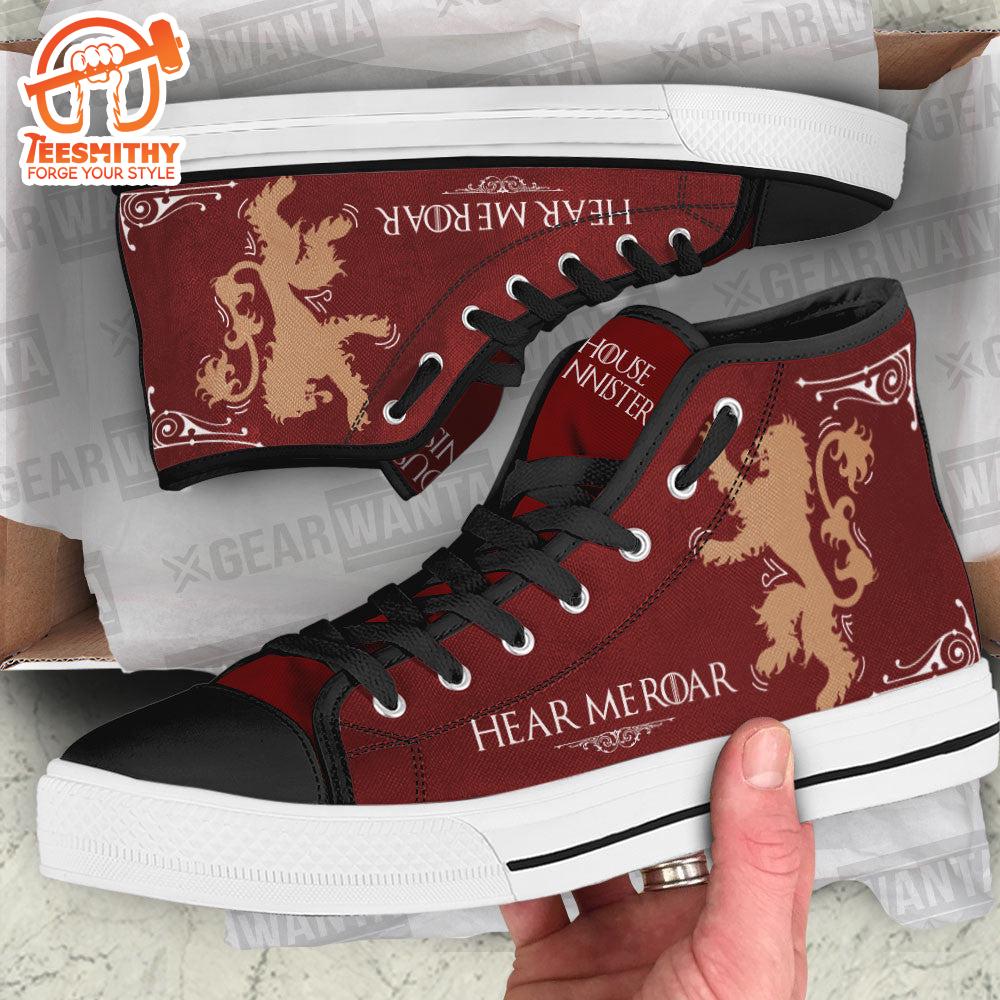 Game Of Thrones Lannister High Top Shoes Custom For Fans