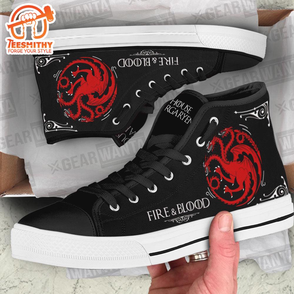 Game Of Thrones Targaryen High Top Shoes Custom For Fans