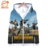 Game Pubg Playerunknown’S Battlegrounds Zipper All Over Print Hoodie For Gamers