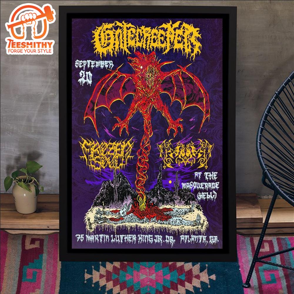 Gatecreeper Sep 20 2024 The Masquerade Hell in Atlanta GA Poster Canvas