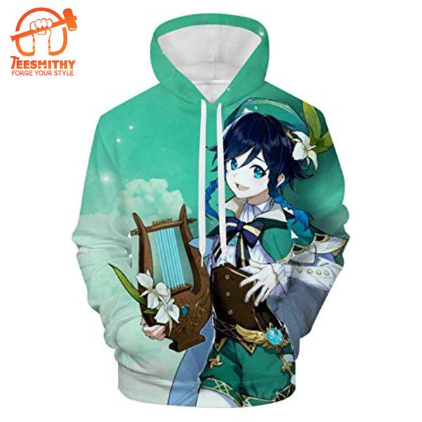 Genshin Impact – Venti Game All Over Print Hoodie