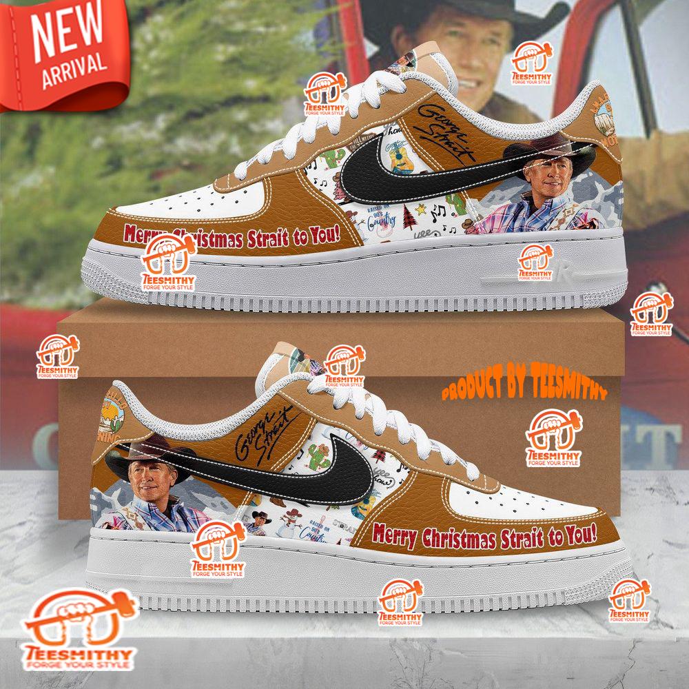 George Strait Merry Christmas Strait To You Air Force 1 Shoes