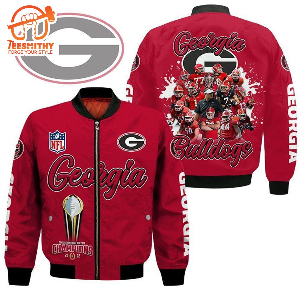 Georgia Bulldogs Players Nfl Bomber Jacket  Gift For Fans