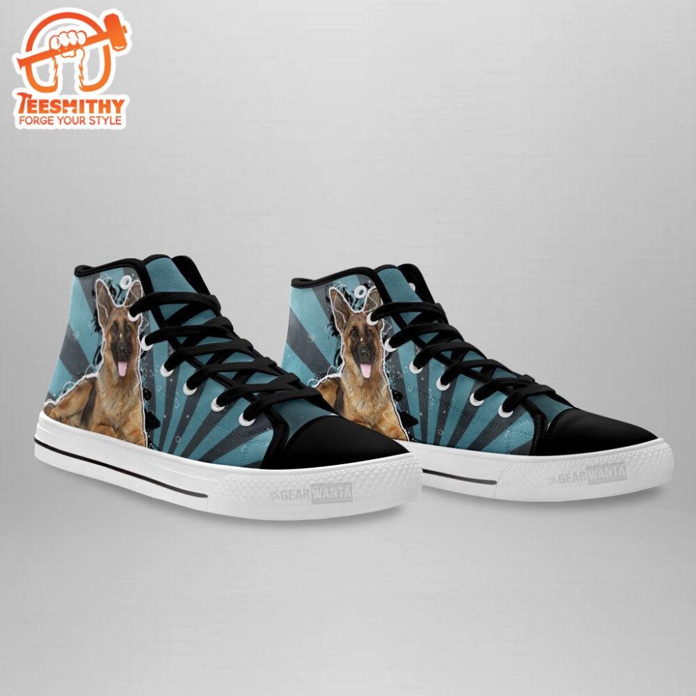 German Shepherd High Top Shoes Custom