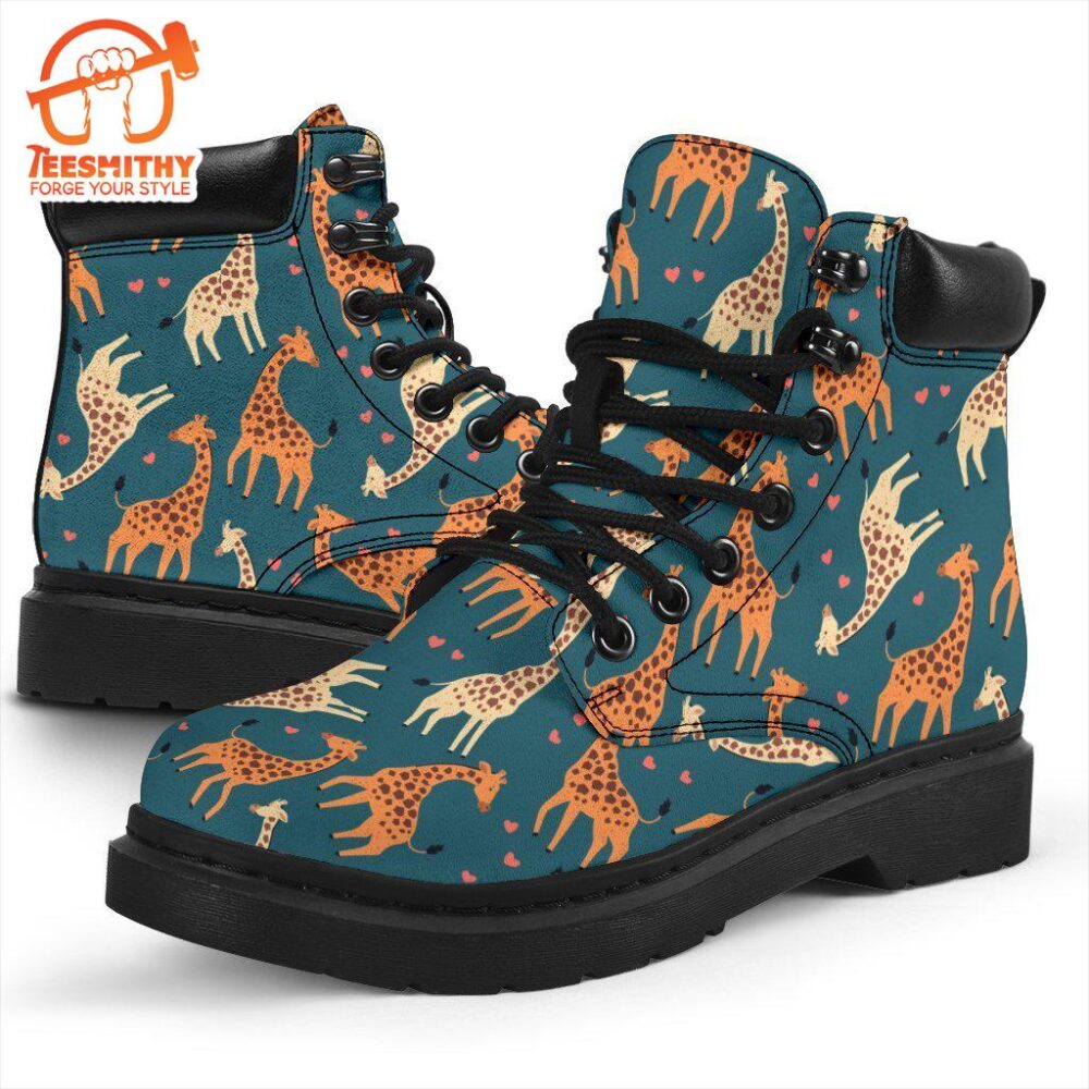 Giraffe Boots Custom Animal Shoes Funny For Giraffe Lover