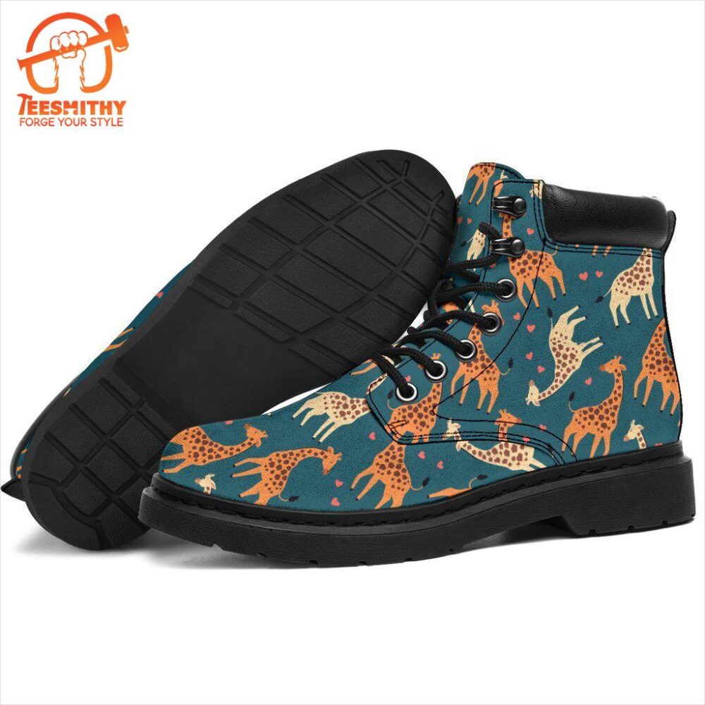 Giraffe Boots Custom Animal Shoes Funny For Giraffe Lover