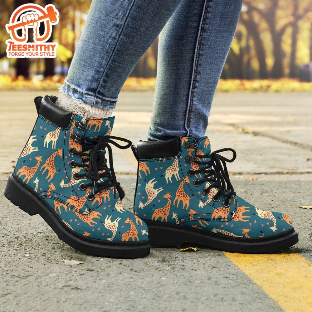 Giraffe Boots Custom Animal Shoes Funny For Giraffe Lover