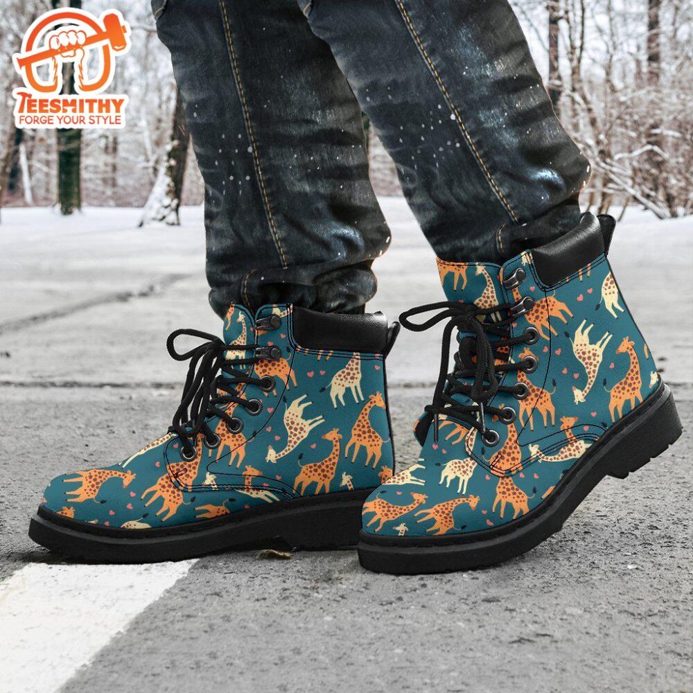 Giraffe Boots Custom Animal Shoes Funny For Giraffe Lover