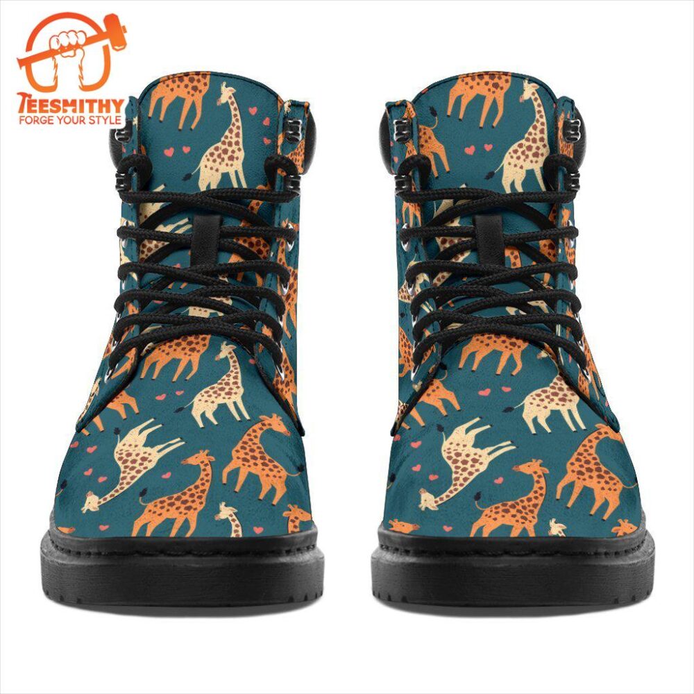 Giraffe Boots Custom Animal Shoes Funny For Giraffe Lover