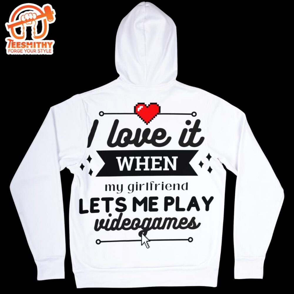 Girlfriend And Videogames All Over Print Hoodie