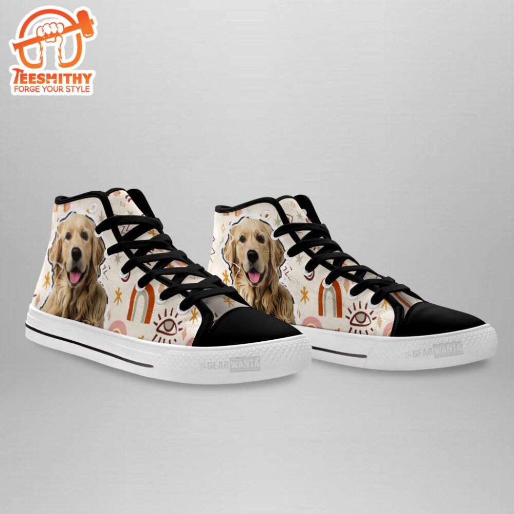 Golden Retriever High Top Shoes Custom Boho