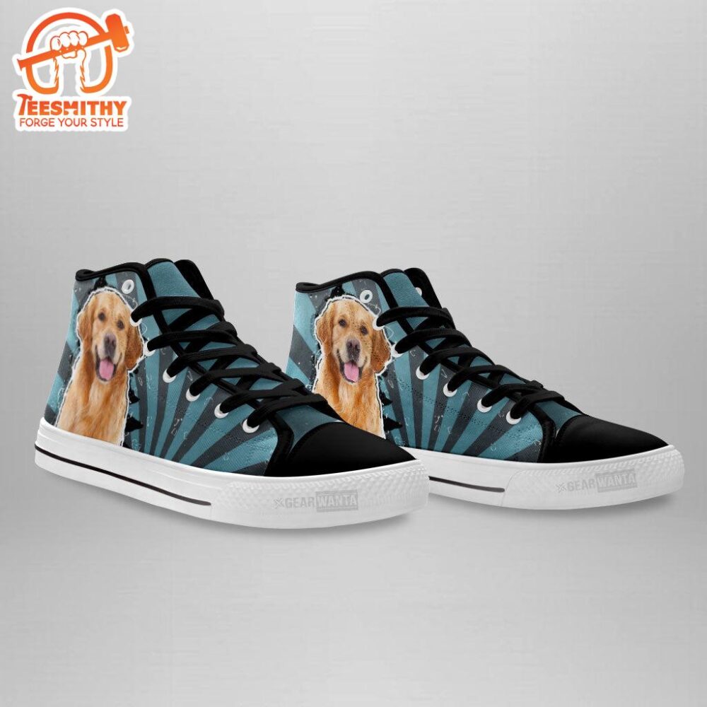 Golden Retriever High Top Shoes Custom