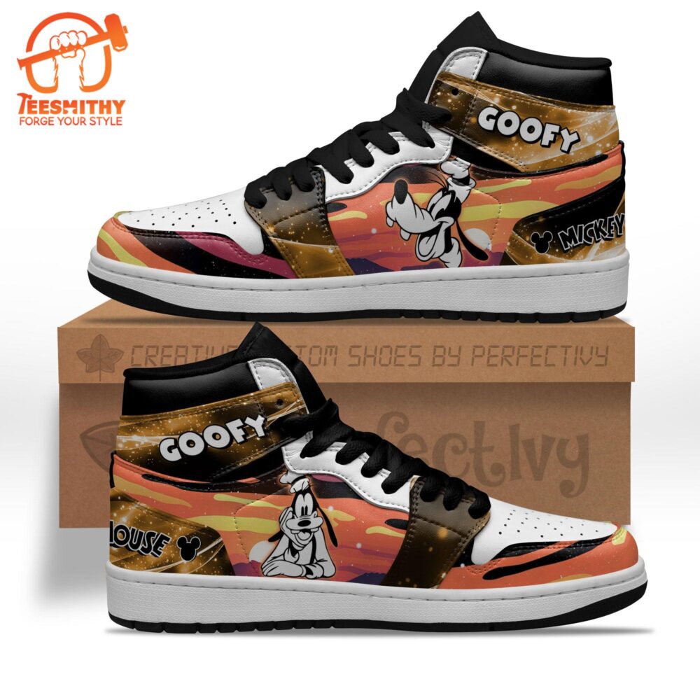 Goofy Characters Silhouette Air Jordan 1 Shoes Custom