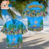 Grateful Dead Dancing Bear Blue Hawaiian Shirt