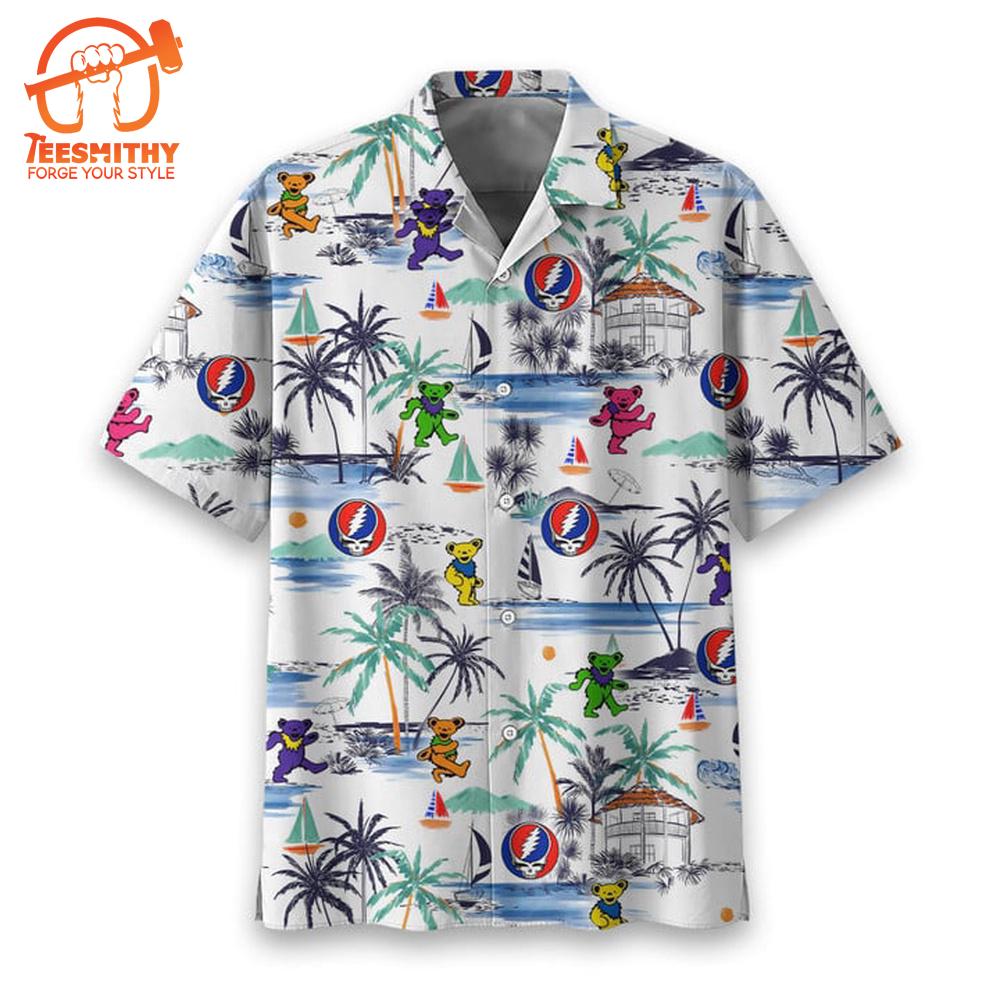 Grateful Dead Dancing Bears Beach Hawaiian Shirt