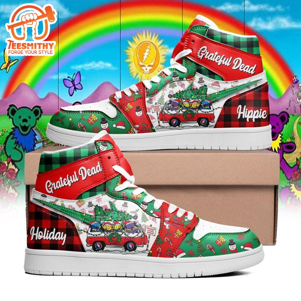 Grateful Dead Hippie Holiday Custom Air Jordan 1 Sneakers