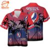 Grateful Dead Red & Purple Sunset Palm Trees Hawaiian Shirt