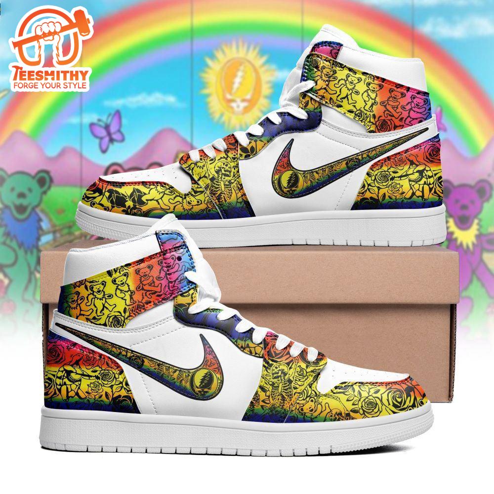 Grateful Dead Rock Band Custom Air Jordan 1 Sneakers