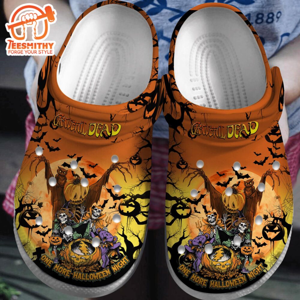 Grateful  Dead Spooky Halloween Clogs For Kids And Adults