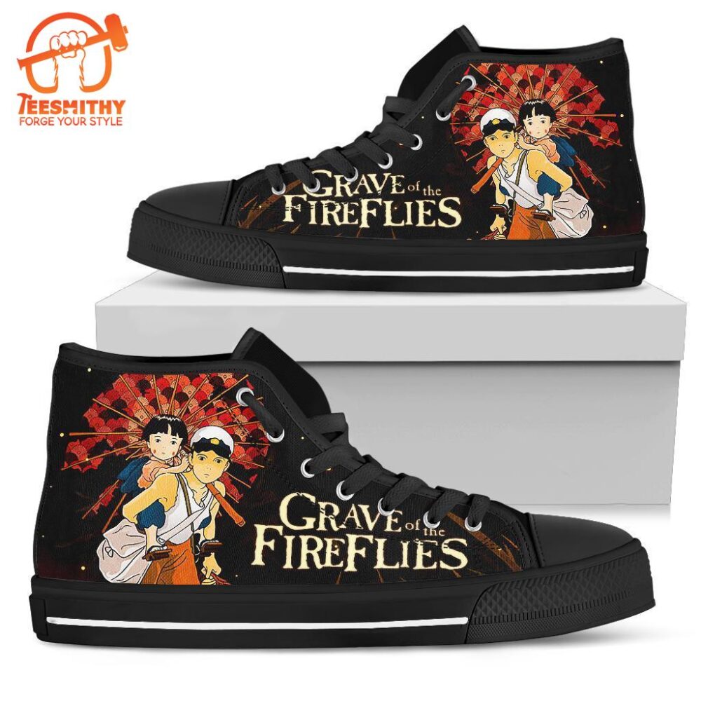 Grave of the Fireflies Sneakers Ghibli High Top Shoes Custom