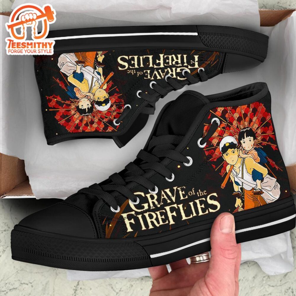 Grave of the Fireflies Sneakers Ghibli High Top Shoes Custom