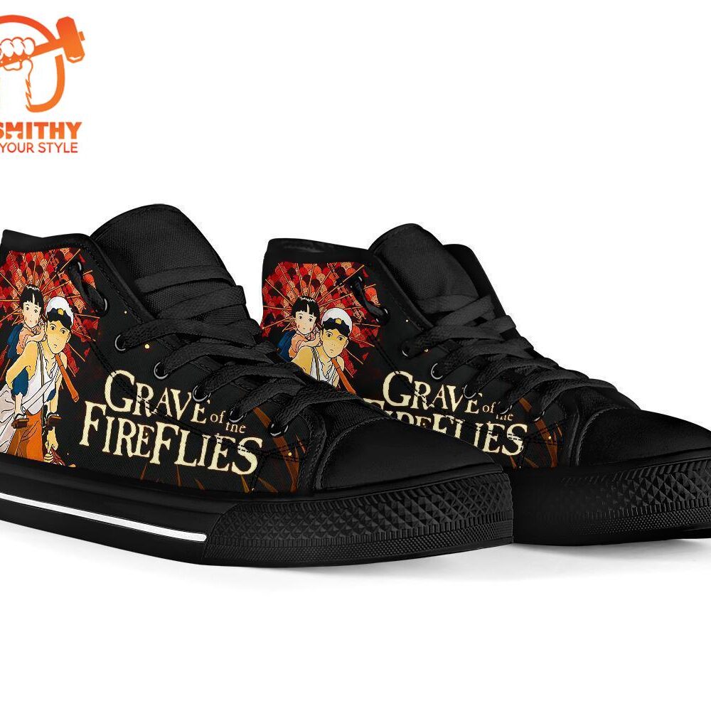 Grave of the Fireflies Sneakers Ghibli High Top Shoes Custom