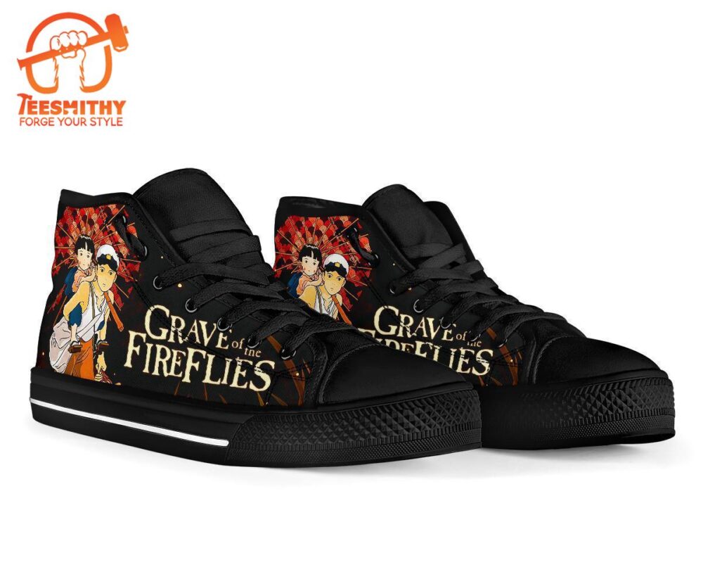 Grave of the Fireflies Sneakers Ghibli High Top Shoes Custom