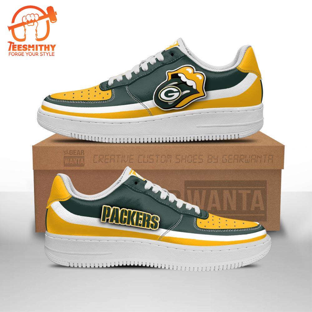 Green Bay Packers Air Sneakers Custom Force Shoes Sexy Lips For Fans  Gift For Christmas