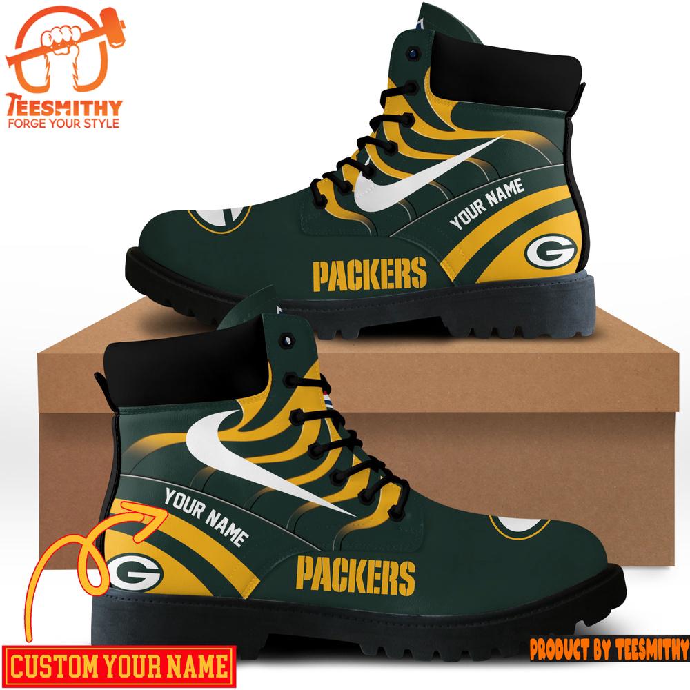 Green Bay Packers Custom Boots Shoes Idea Gift For Fan