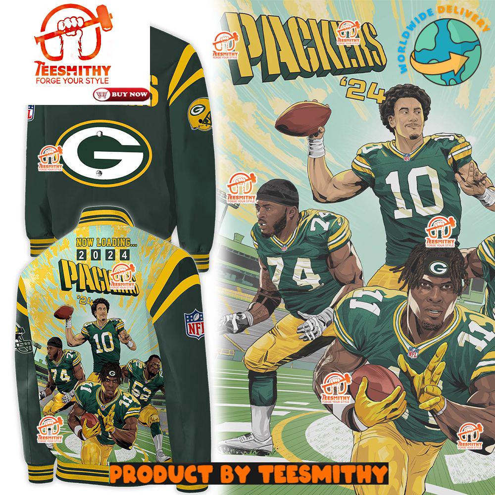 Green Bay Packers Now Loading 2024 Baseball Jacket