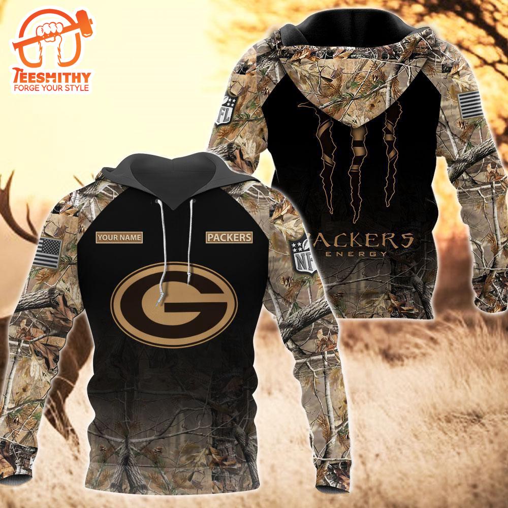 Green Bay Packers Personalized Hoodie Camo Hunting Perfect Gift  Gift Christmas