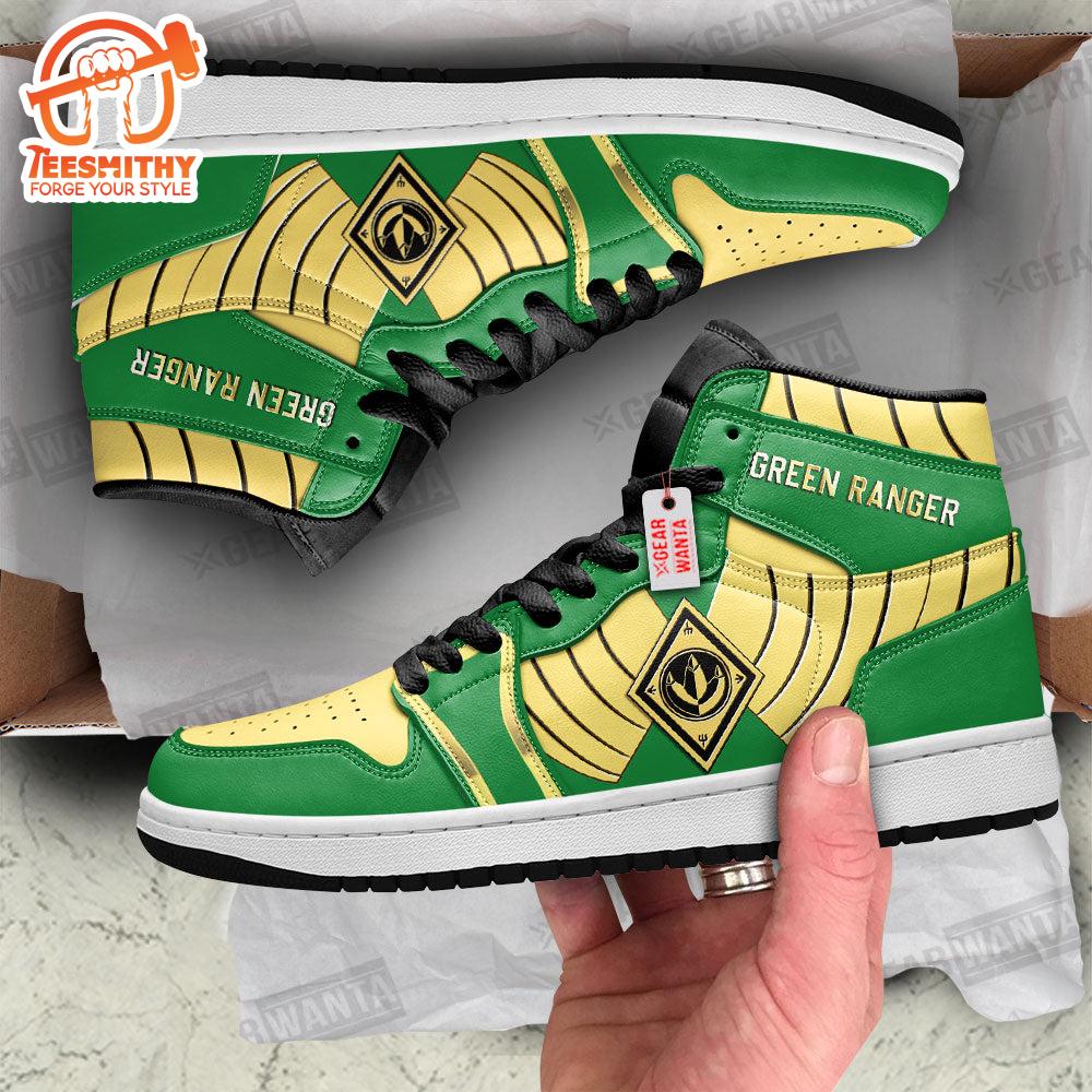 Green Ranger Mighty Morphin Power Rangers Air Jordan 1 Shoes Custom Sneakers