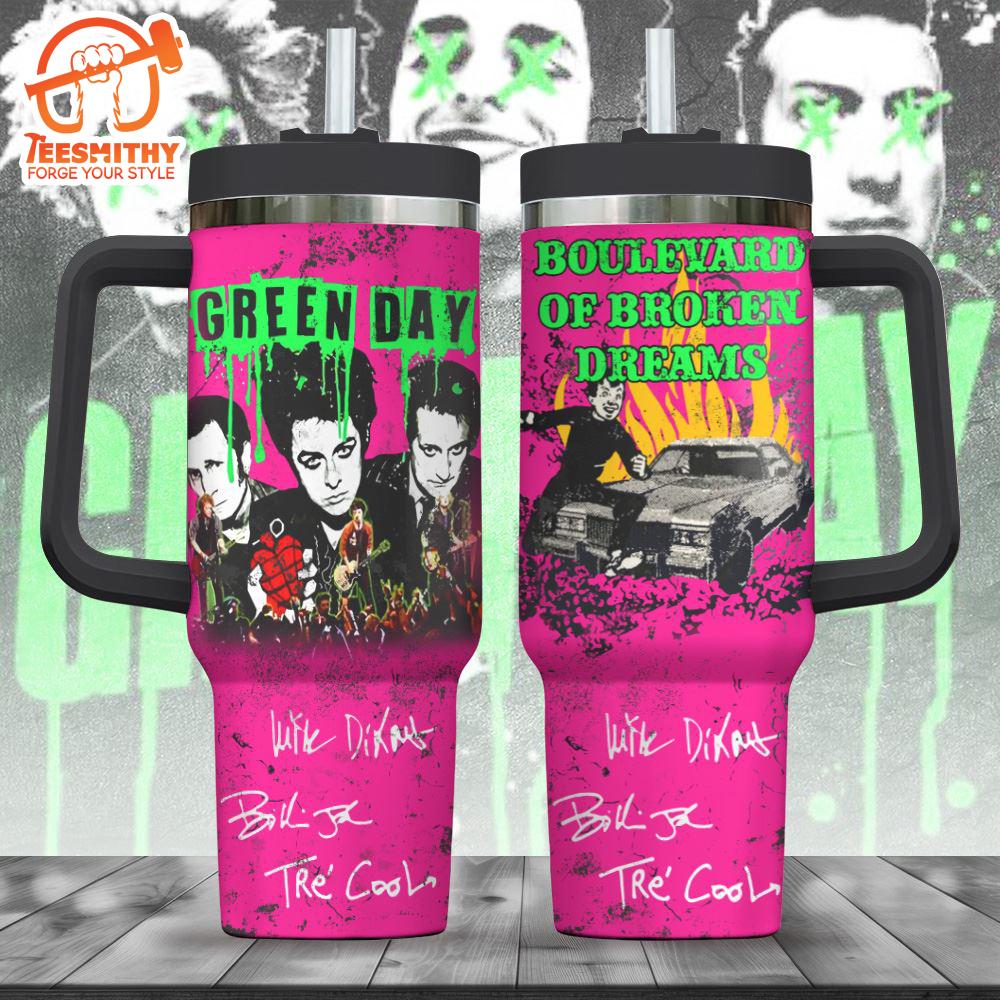 GreenDay 40oz Stanley Tumbler For Fan Gift Christmas