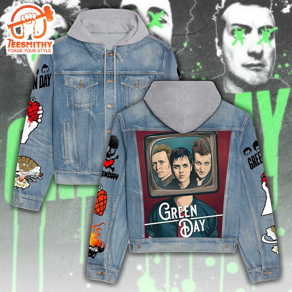 GreenDay Women’s Gift Christmas Denim Hood Jacket For Fans