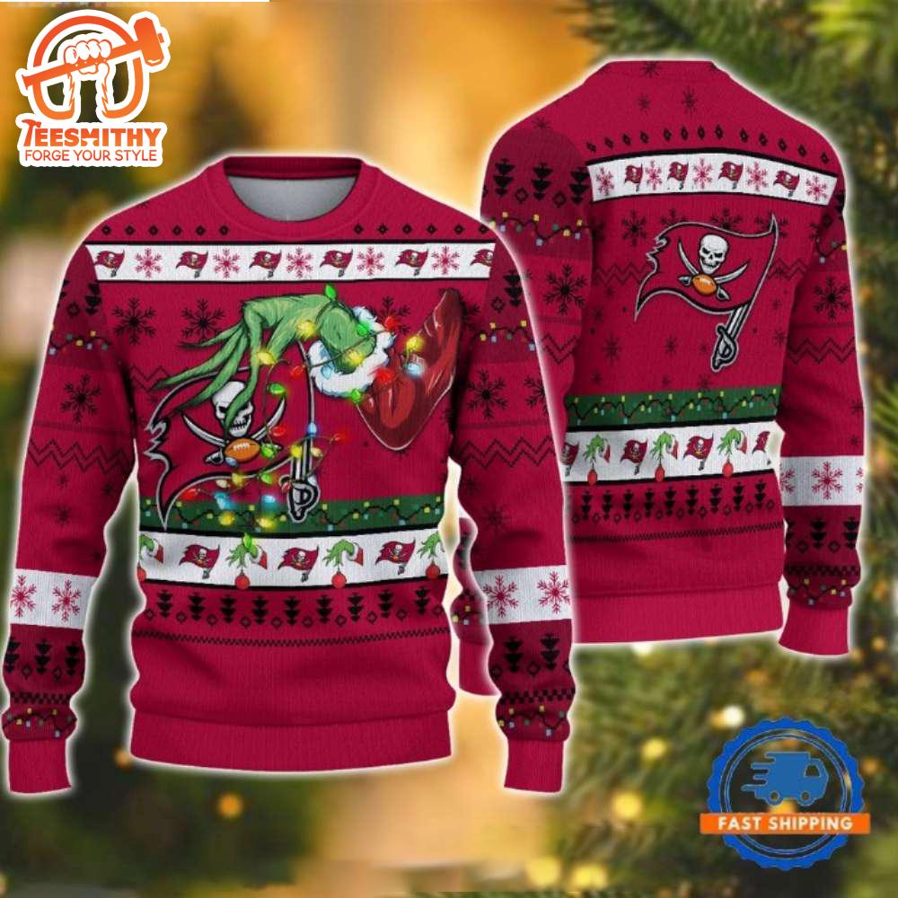 Grinch And Buccaneers Logo Sweater Gift for Christmas