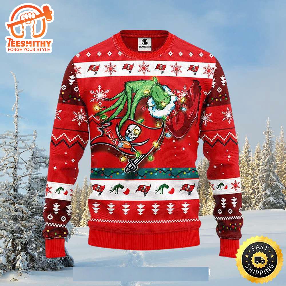 Grinch With Christmas Lights Sweater Gift for Christmas