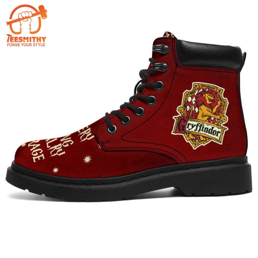 Gryffindor Leather Boots Harry Potter House Badge