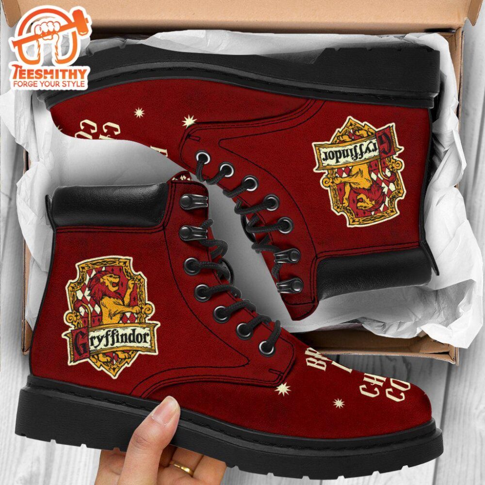 Gryffindor Leather Boots Harry Potter House Badge