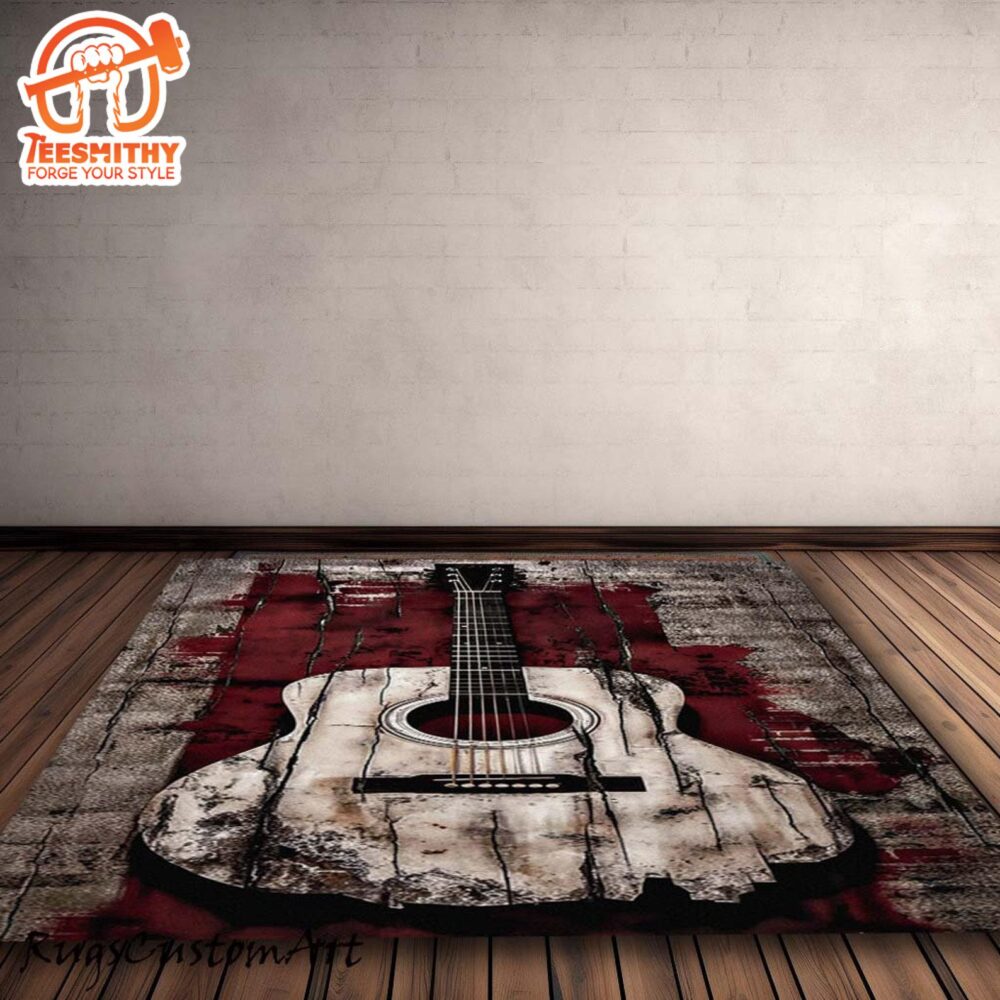 Guitar Rug, ACDC Rug, Classic Guitar Rug, Modern Abstract Rug