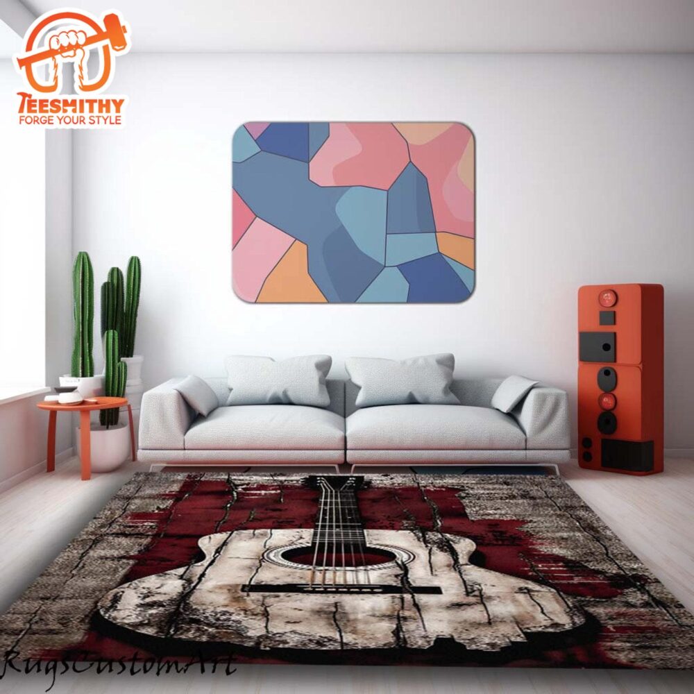 Guitar Rug, ACDC Rug, Classic Guitar Rug, Modern Abstract Rug