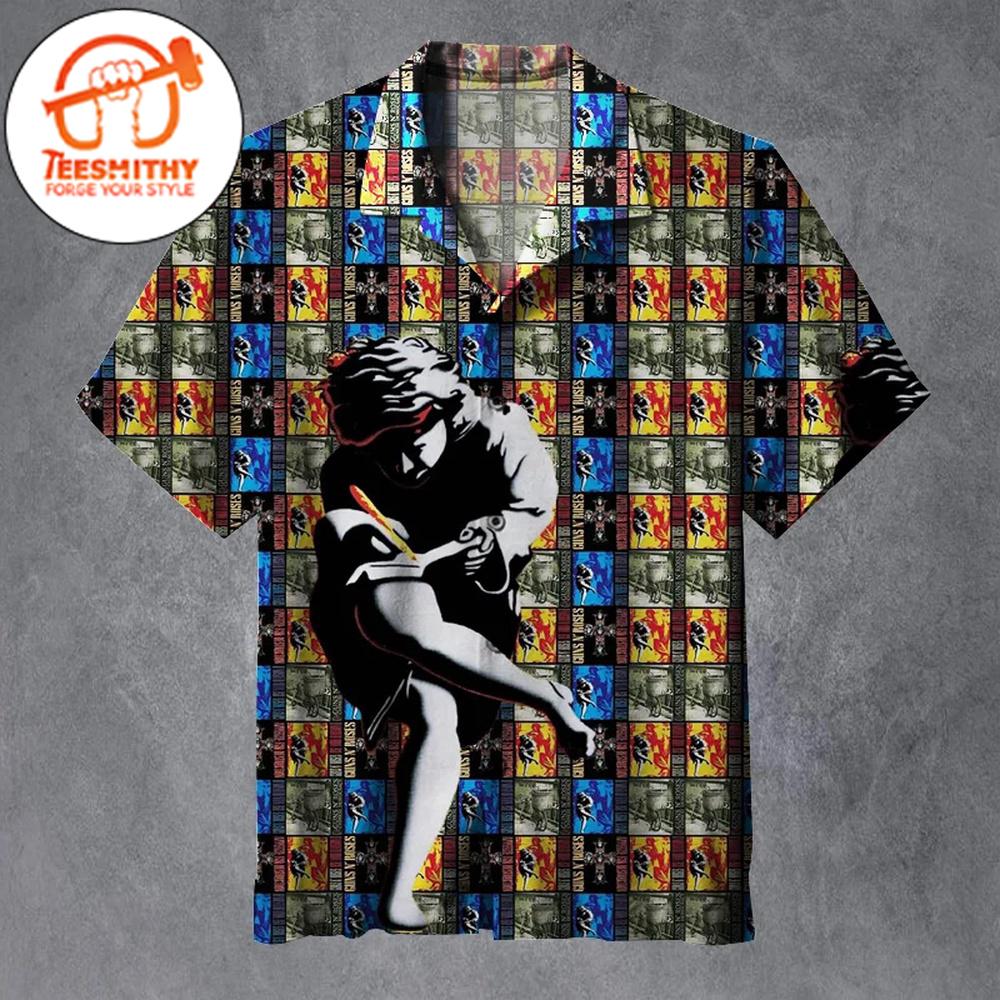 Guns N’ Roses Classic Tattoo Hawaiian Button Up Shirts