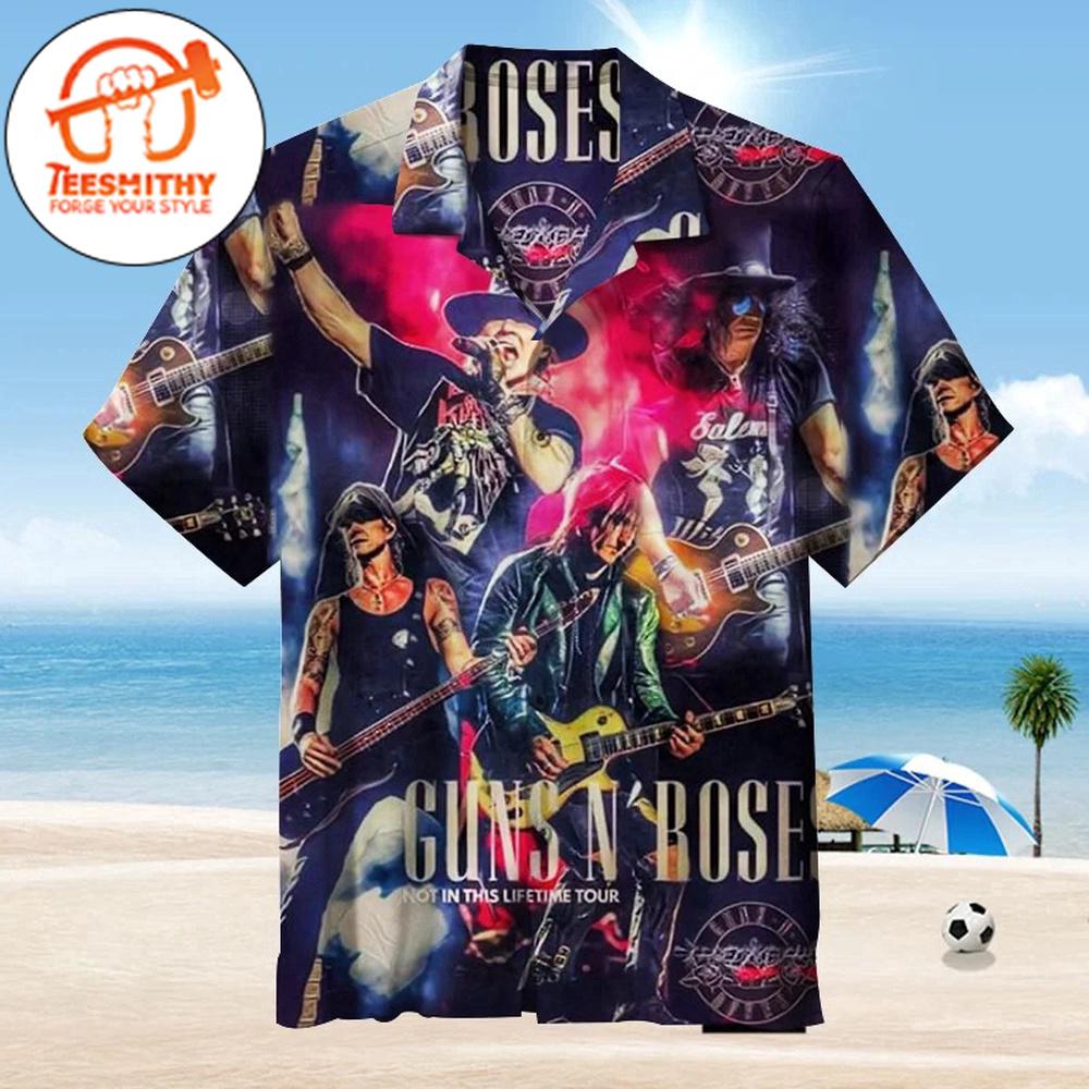 Guns N’ Roses Live Stage Hawaiian Button Up Shirts