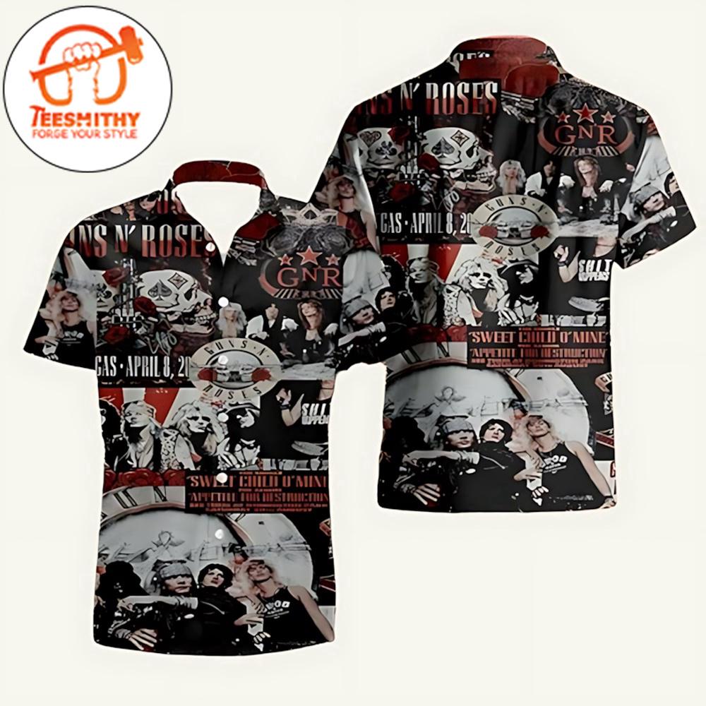 Guns N Roses Member Of Band Hawaiian Button Up Shirts