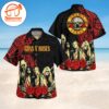 Guns N’ Roses Tribal Rose Hawaiian Button Up Shirts