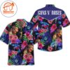 Guns N’ Roses Tropical Rebellion Hawaiian Button Up Shirts