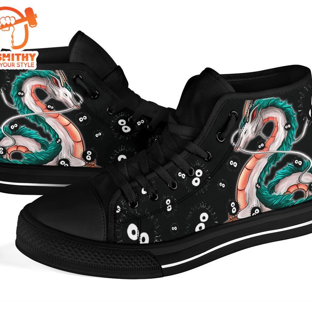 Haku Spirited Away Sneakers Ghibli High Top Shoes Custom