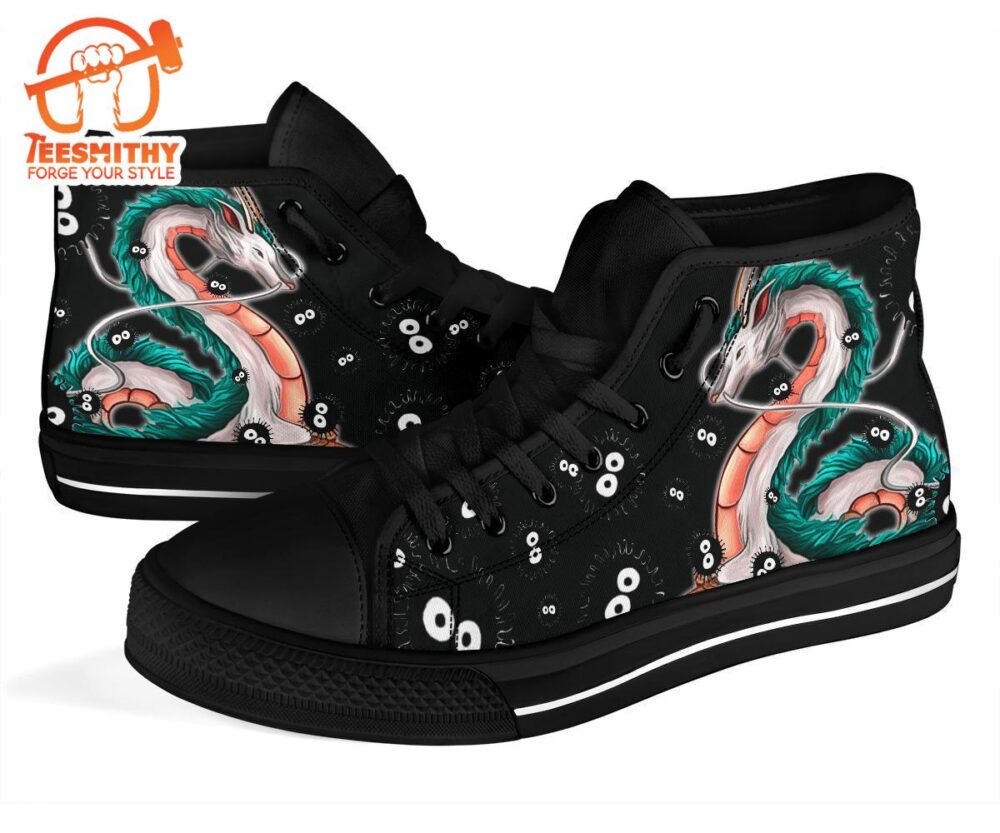 Haku Spirited Away Sneakers Ghibli High Top Shoes Custom