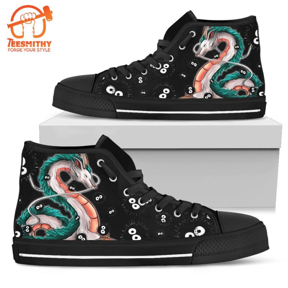 Haku Spirited Away Sneakers Ghibli High Top Shoes Custom